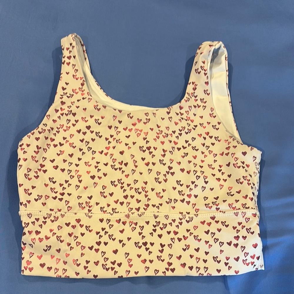 Heart Patterned sports bra
